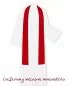 Preview: Kasel rot, 130 cm lang schlichtes Kreuz gestickt