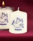 Preview: 50 Friedenslichter 50x60mm Kerzen Parafin Taube blau