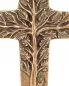 Preview: Stehkreuz 11 x 16 cm Relief Lebensbaum Bronze
