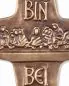Preview: Kommunionkreuz Bronze Abendmahl 7,5 x 9,5 cm