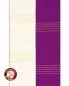 Preview: Diakonstola weiß & violett Goldstreifendekor 160 cm