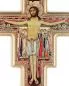 Preview: Franziskuskreuz aus Holz mit Golddruck 11,5 x 15 cm