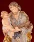 Preview: Heiliger Josef mit Kind Holzfigur 30 cm bemalt