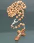 Preview: Rosenkranz gekettelt 46 cm Perlen Olivenholz 5 mm Ø