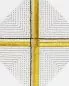 Preview: Kelchgarnitur weiß 4-teilig goldenes Kreuz gestickt