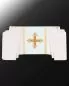 Preview: Segensvelum 300 x 50 cm weiß mit gotischem Kreuz