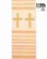 Preview: Priesterstola Seide & Wolle 140 cm Kreuz gold gestickt