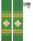 Preview: Priesterstola 140 cm grün Kreuzdekor gestickt