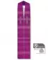 Preview: Stola Wolle & Seide violett 140cm Kreuze gestickt