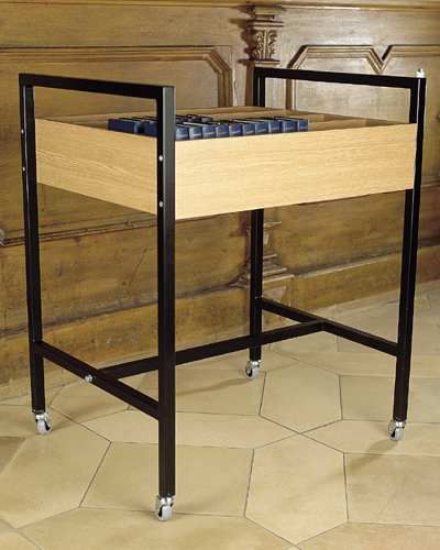 Gesangbuchwagen mit Eisengestell f�r 80 B�cher
