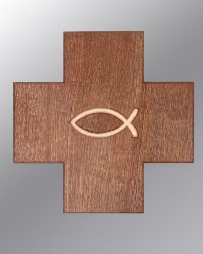 Holzkreuz aus Mahagoniholz 18 x 18 cm
