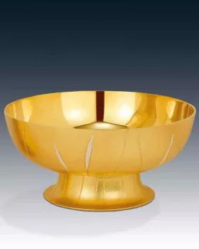 Hostienschale vergoldet, 15 cm Ø für ca. 150 Hostien