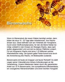 Altarkerze 400 x 40 mm rußarm 10 % Bienenwachs