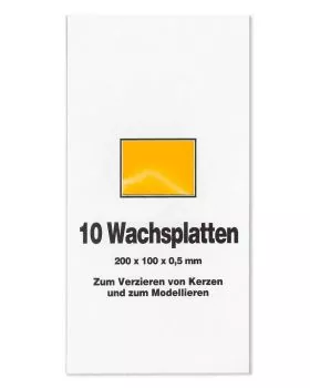 10 Wachsplatten gelb Verzierwachs 10 x 20 cm