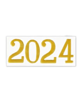 Jahreszahl für Osterkerzen 2024 Wachs gold, 2 cm hoch