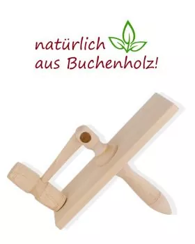 Karfreitagsklapper 23 x 9 cm solides Buchenholz natur, laut!