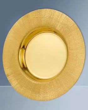 Patene 16 cm Ø vergoldet in tiefer Tellerform