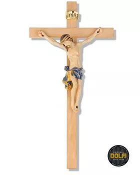 Kruzifix Kreuzbalben 47 cm Korpus holzgeschnitzt 23 cm