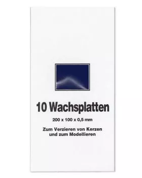 10 Wachsplatten 20 x10 cm enzianblau Verzierwachs