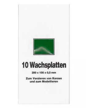 10 Wachsplatten laubgrün Verzierwachs 20 x 10 cm