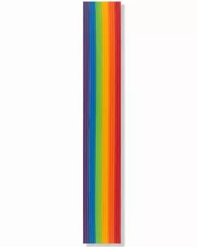 Rundstreifen 2 x 230 mm Regenbogenfarben Wachs