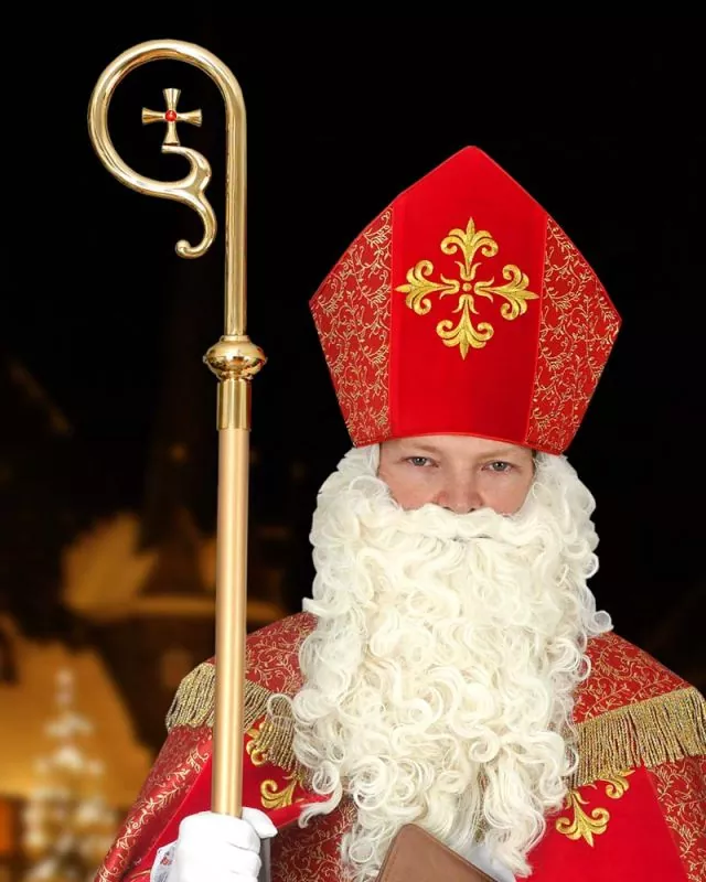 Nikolausstab Abschluss Bischofkrümme aus Messing