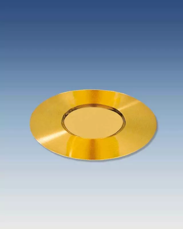 Tablett für Ölgefäß vergoldet 15 cm Ø