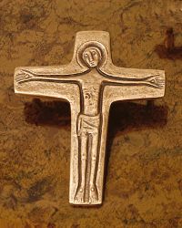 Liegekreuz aus Bronze 14,5 x 12 cm