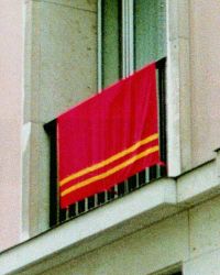 Fenstertuch mit Bindeb�ndchen