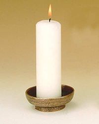 Altar candle holder, bronze, 7.5 cm �