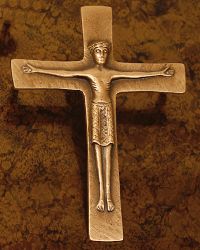Horizontal cross made of bronze, 18 x 13.5 cm