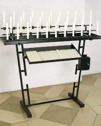 Opferlichtaufsatz 80 cm breit f. Tafelkerzen