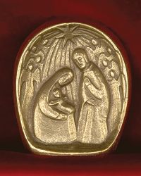 Weihnachtskrippe aus Bronze
