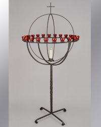 Globe-shaped votive stand