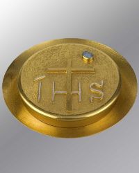 Gold plated pyx, with opal