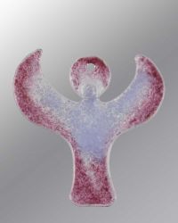 Engel aus Glas, mit Farbverlauf in rose, 8 cm