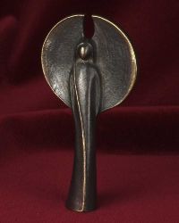 Engel aus Bronze gegossen, 12 cm hoch