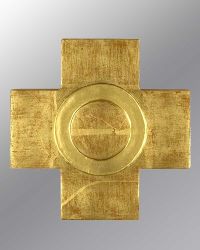 Holzkreuz mit echter Blattgoldfassung