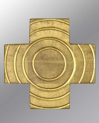 Holzkreuz mit echter Blattgoldfassung