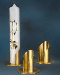 Brass candle holder for candles with 40 mm �