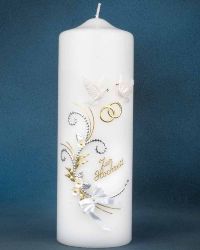 Hochzeitskerze gold/silber