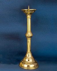 Brass standing candle holder, 52 cm