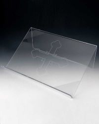 Lesepult mit Kreuzsybolik, Plexiglas
