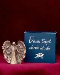 Beh�tender Engel 4,5 cm x 4,5 cm Bronze