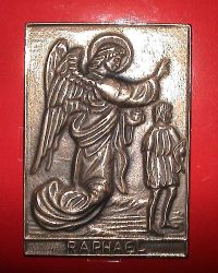 Raphael Bronze Plakette 8 x 6 cm