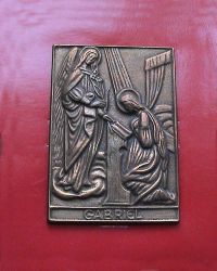 Gabriel Bronzeplakette 8 x 6 cm