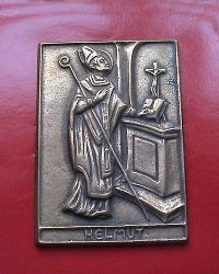 Helmut Bronzeplakette 8 x 6 cm