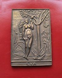 Eva Bronzeplakette 8 x 6 cm
