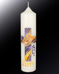 Osterkerze „�kumene“  250/60 mm
