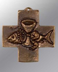 Kommunionkreuz Fisch Brot Wein